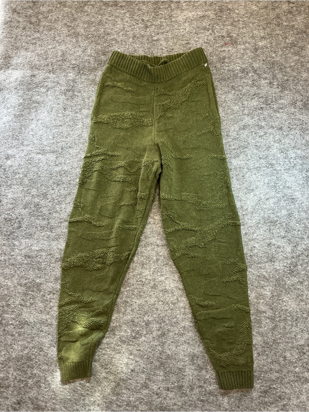 Adidas x IVY PARK Olive Green Knit Jogger Pants with Camo Details Size XS
